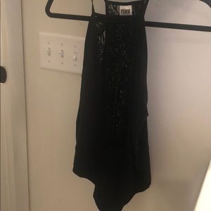 Black body suit with center design